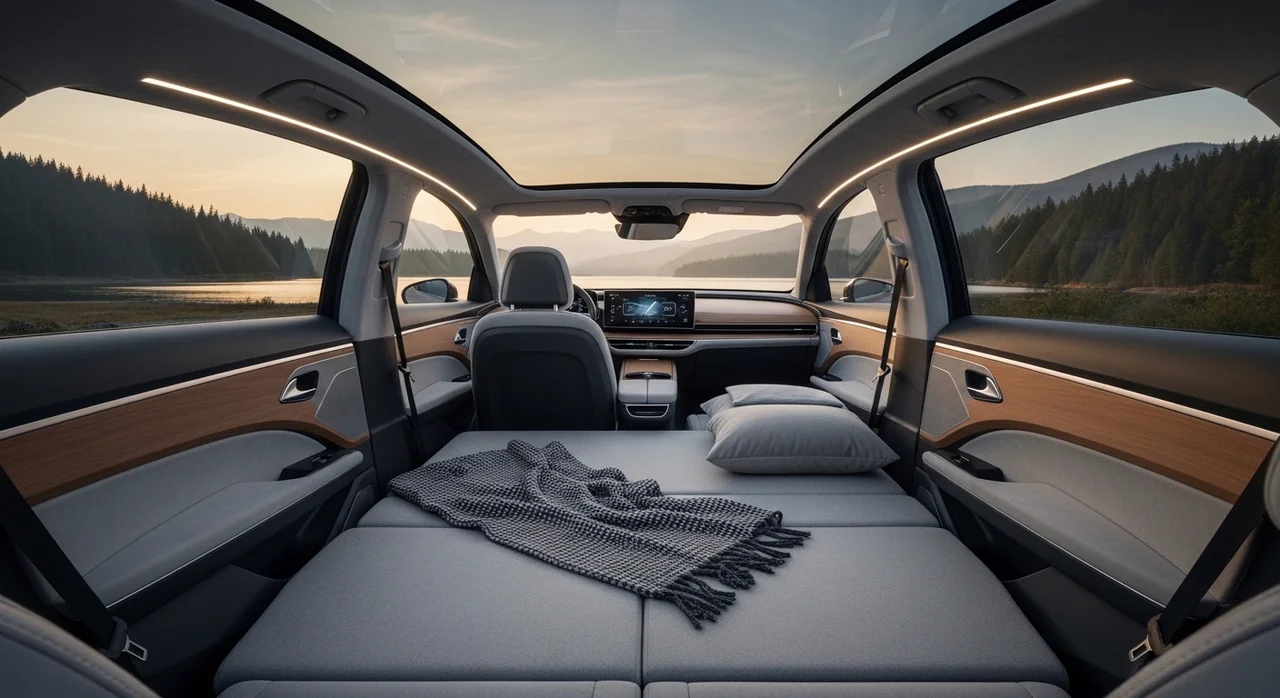 차박에 최적화된 2026EV3의 혁신적인 실내 공간 디자인