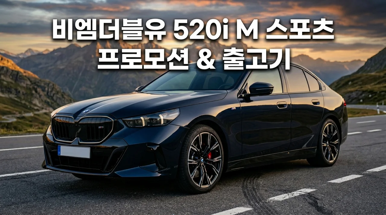 2026 BMW 520i M Sport: 장거리 여행의 동반자, 최대 프로모션 혜택과 출고기