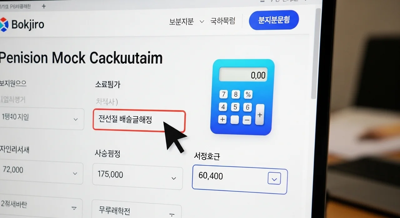 복지로 모의계산 활용법: 내 연금 수령액 직접 확인하기