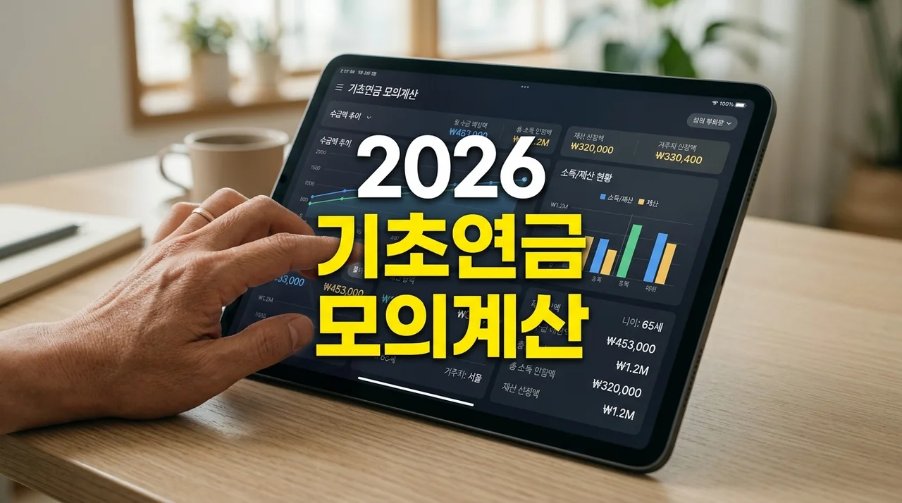 2026 기초연금 모의계산 완벽 가이드: 자격, 선정기준액, 소득인정액 총정리