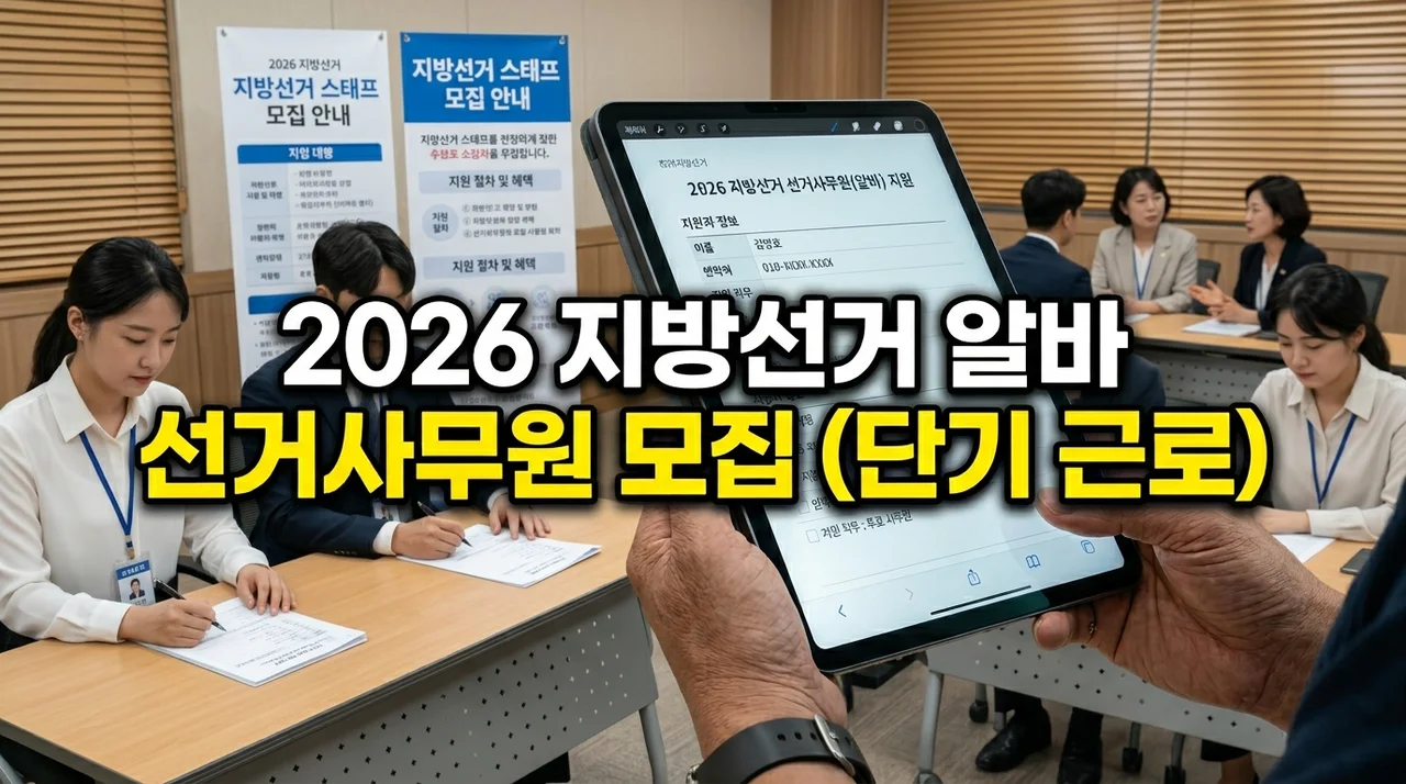 2026 지방선거 알바: 신청 방법, 일당, 지역별 공고 완벽 정리