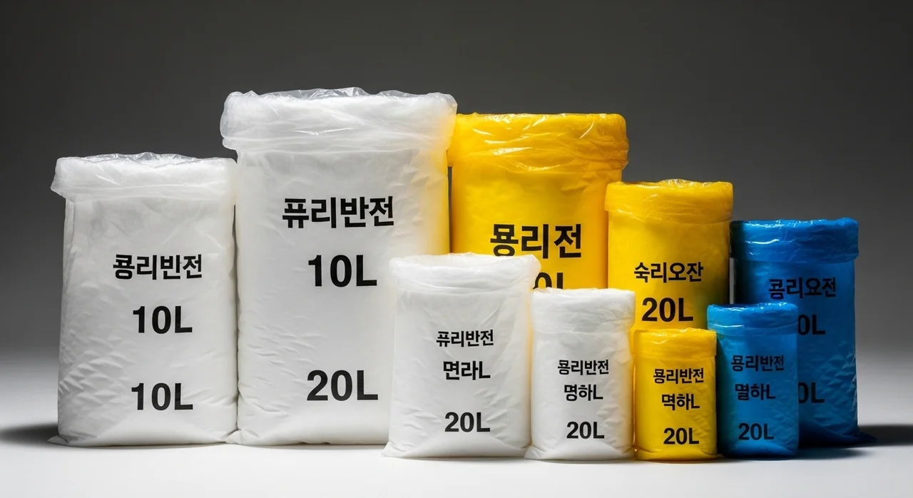 원하는 규격 선택 및 장바구니 담기