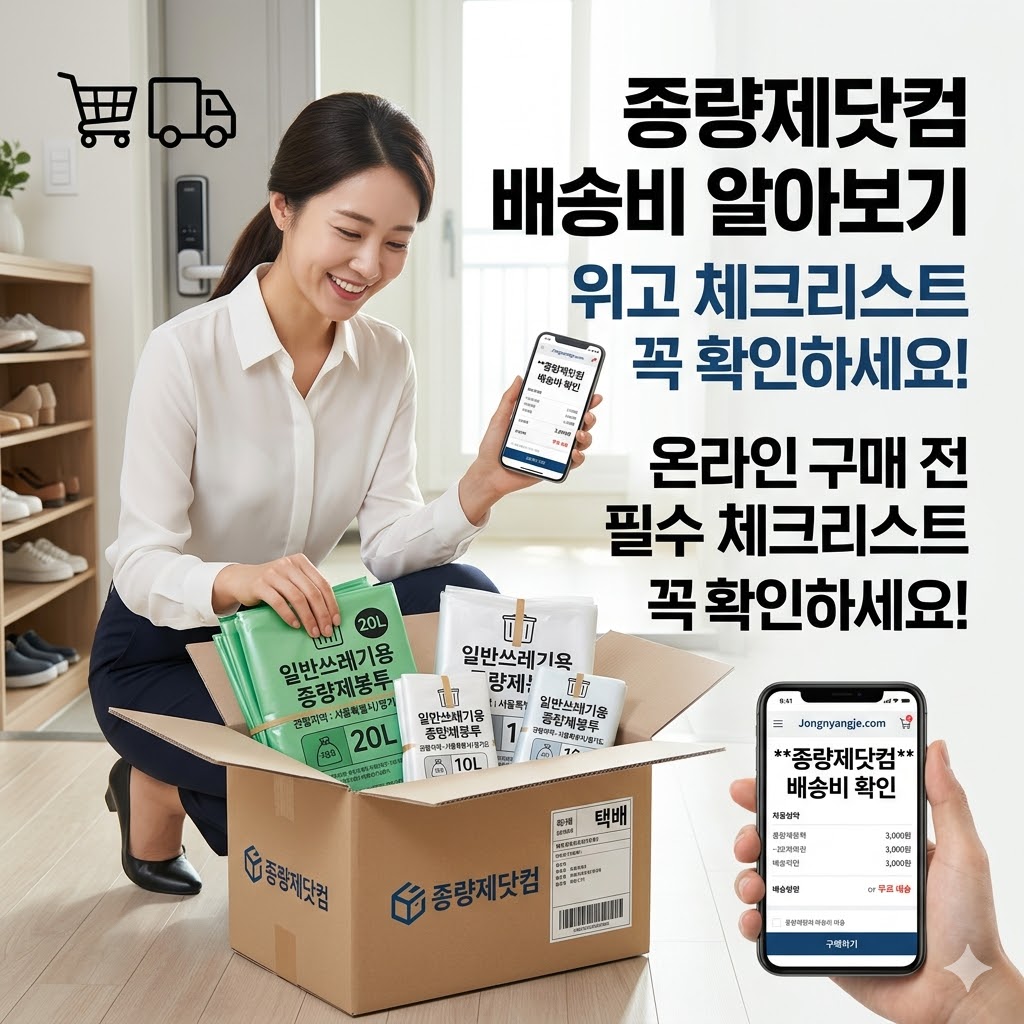 종량제닷컴 배송비 총정리 | 온라인 종량제봉투 구매 필수 체크리스트