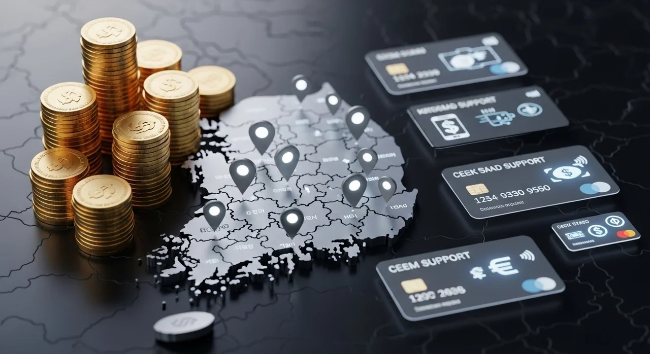 지역별 지원 금액 및 지급 수단 비교