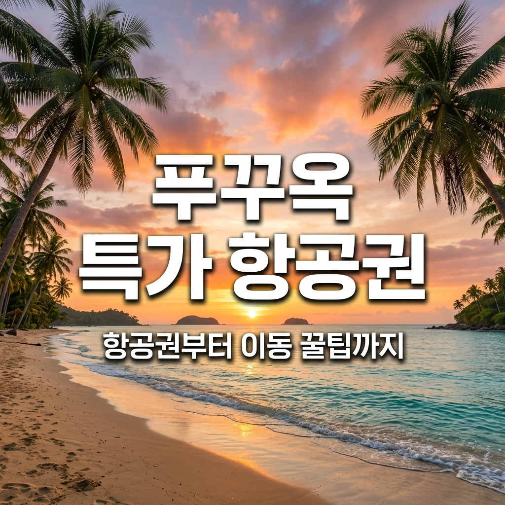 푸꾸옥 직항 항공권 특가 예약 꿀팁 및 북부 남부 이동 완벽 가이드