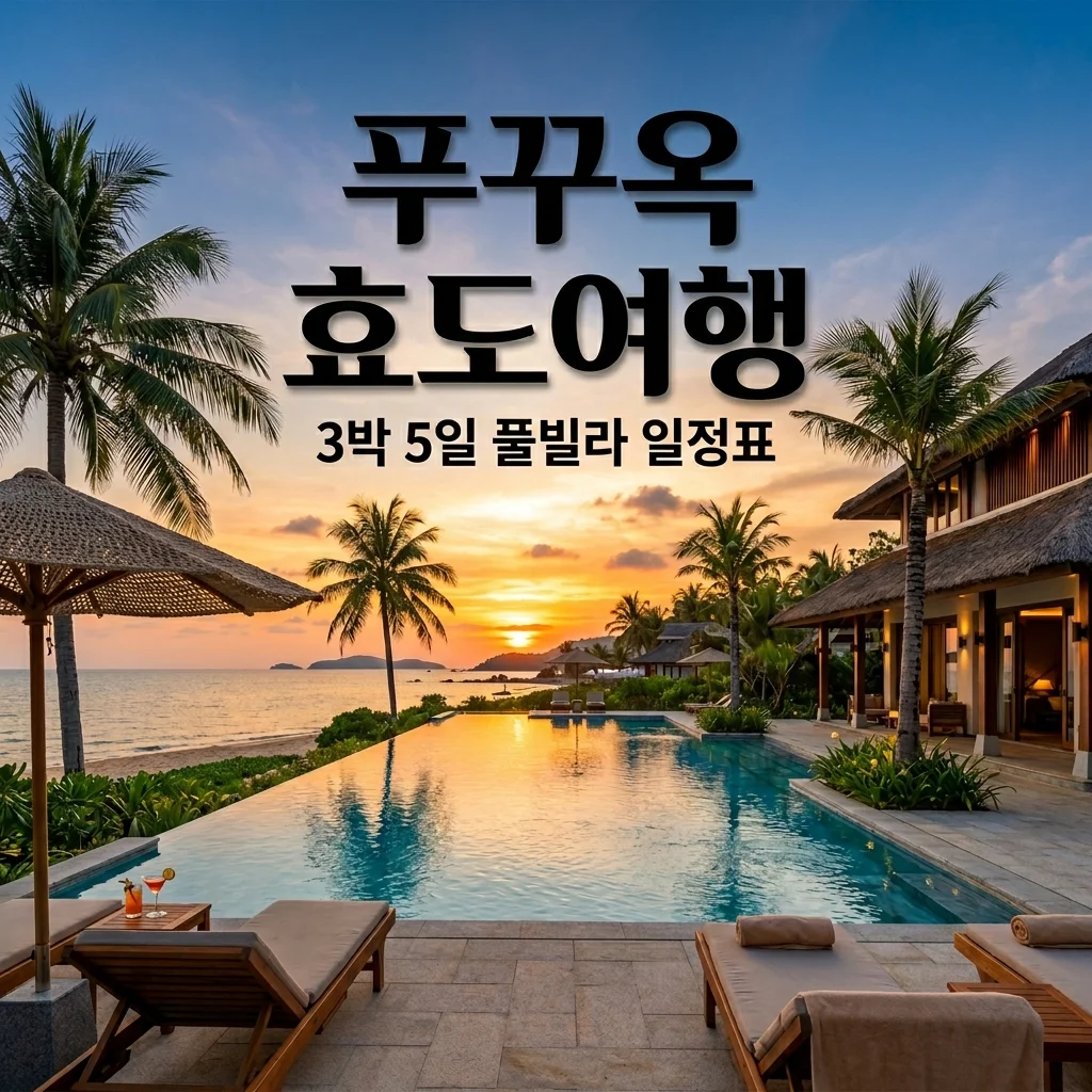 푸꾸옥 호캉스 명소 추천! 부모님 효도 관광 1순위 3박 5일 풀빌라 일정표