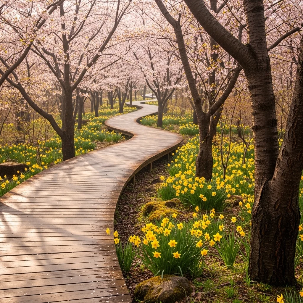 2. 서대문 안산 자락길: 숲속의 벚꽃 정원