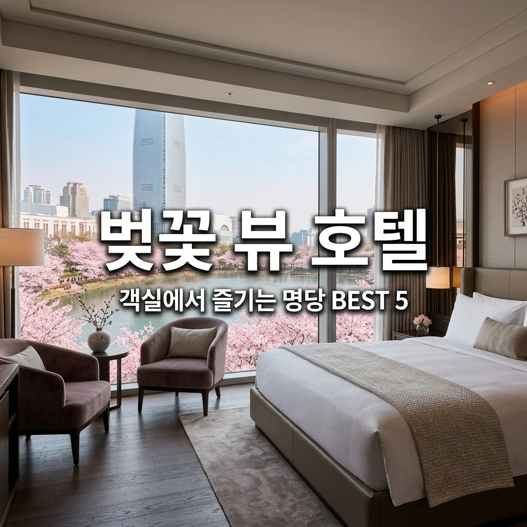 서울 벚꽃 명소 호텔 BEST 5 | 객실에서 즐기는 럭셔리 벚꽃 뷰 명당 총정리