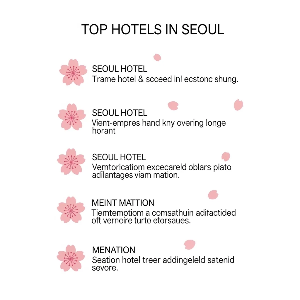서울 벚꽃 뷰 호텔 BEST 5 한눈에 비교하기
