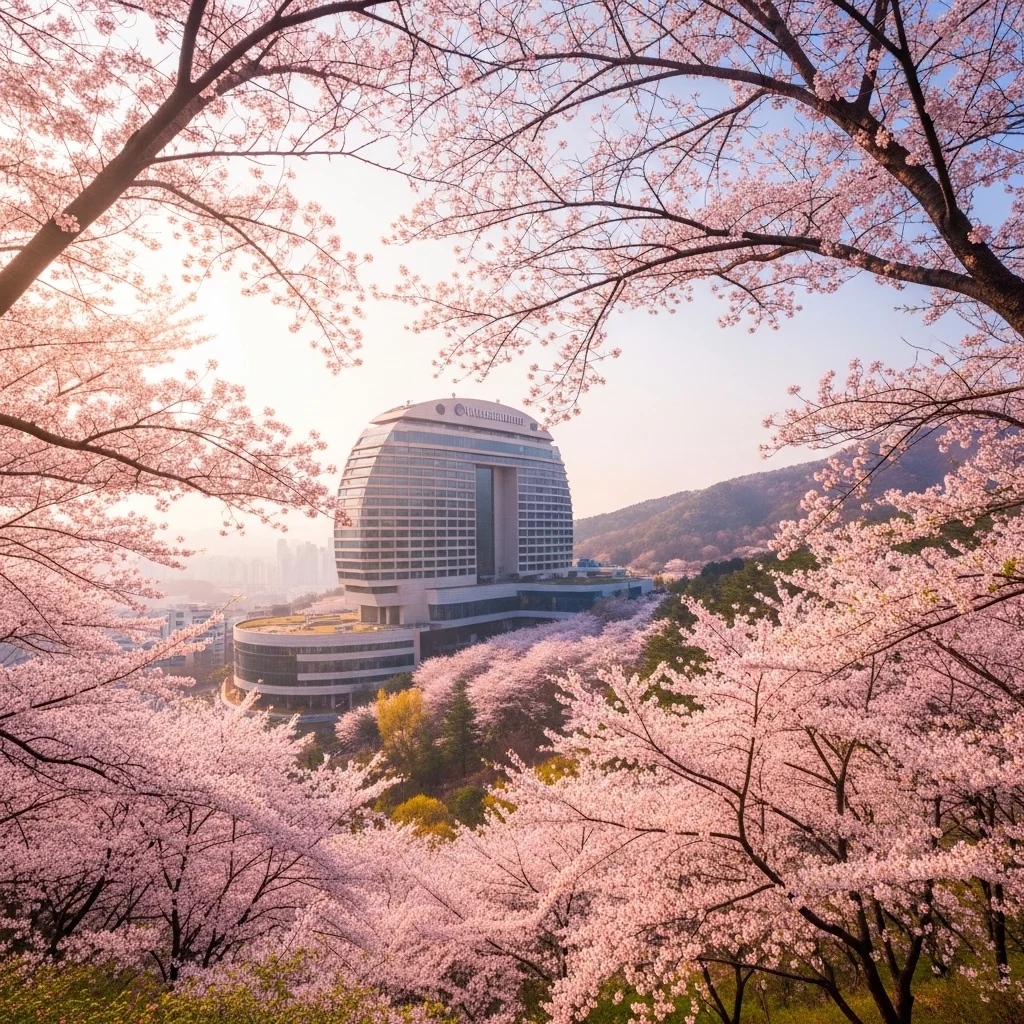 아차산의 자연과 어우러진 워커힐 호텔