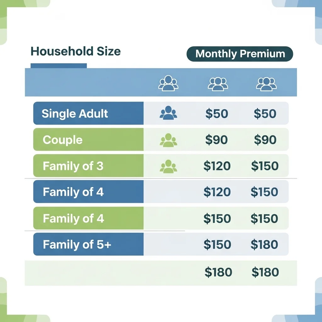 2026년 가구원수별 건강보험료 하위 70% 기준표
