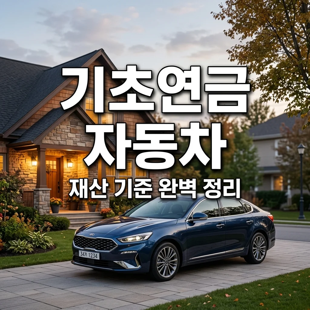 소득 하위 70% 재산 기준 자동차 포함될까? 기초연금 탈락 방지 팩트체크