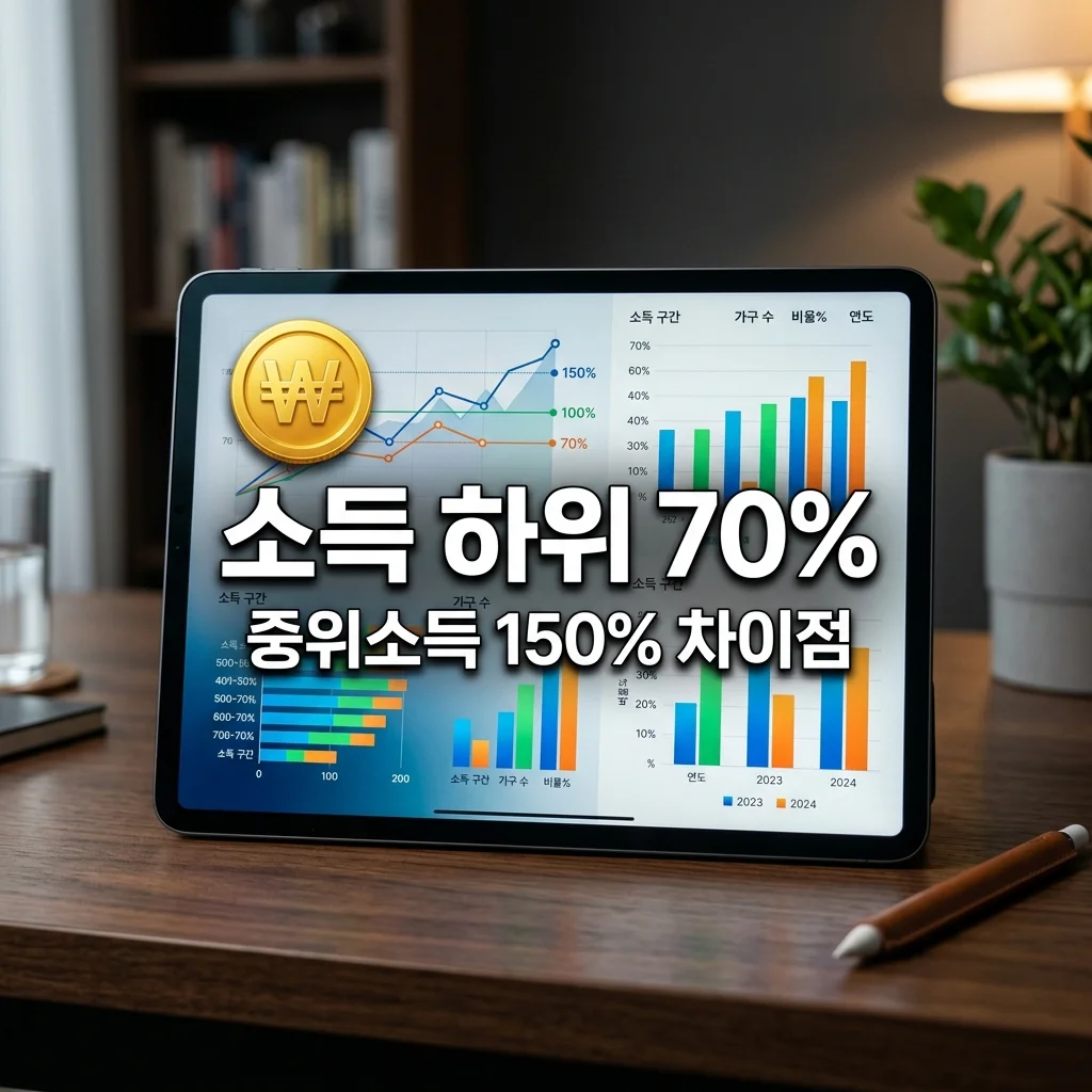 소득 하위 70% 뜻 중위소득 150% 차이점 및 지원금 계산법