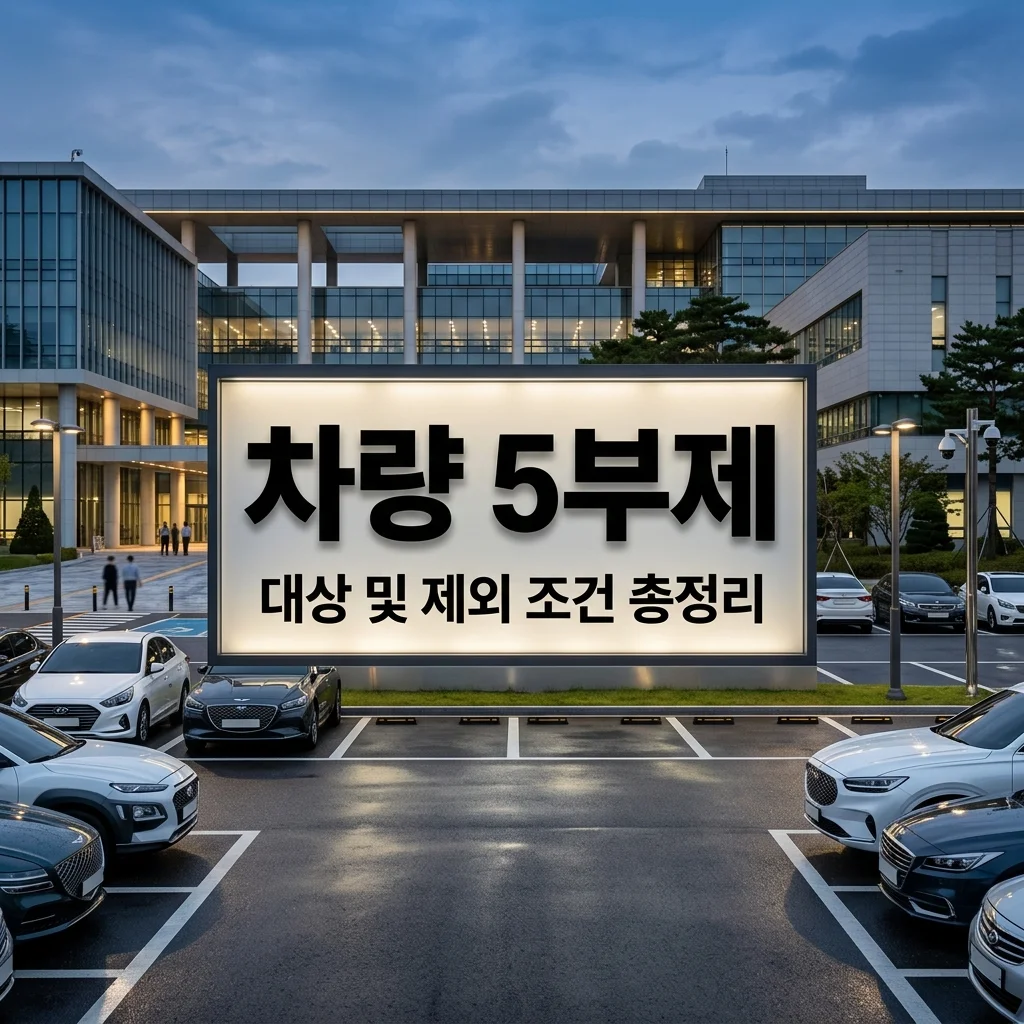 공공기관 차량 5부제 강화 대상 차량과 제외 예외 조건 총정리