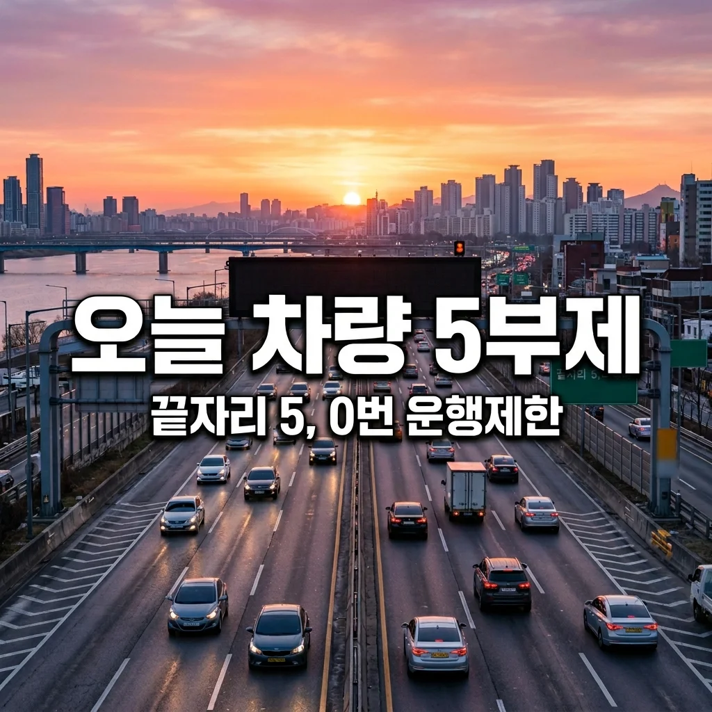 오늘 차량 5부제 번호판 끝자리 확인하고 출근길 과태료 피하는 법