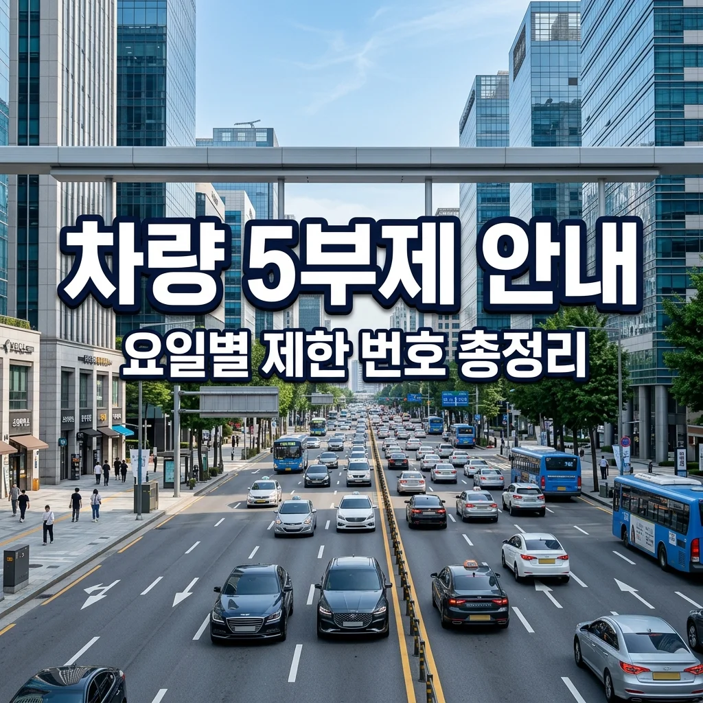 차량 5부제 요일별 운행 제한 번호 총정리: 월요일부터 금요일까지 완벽 가이드