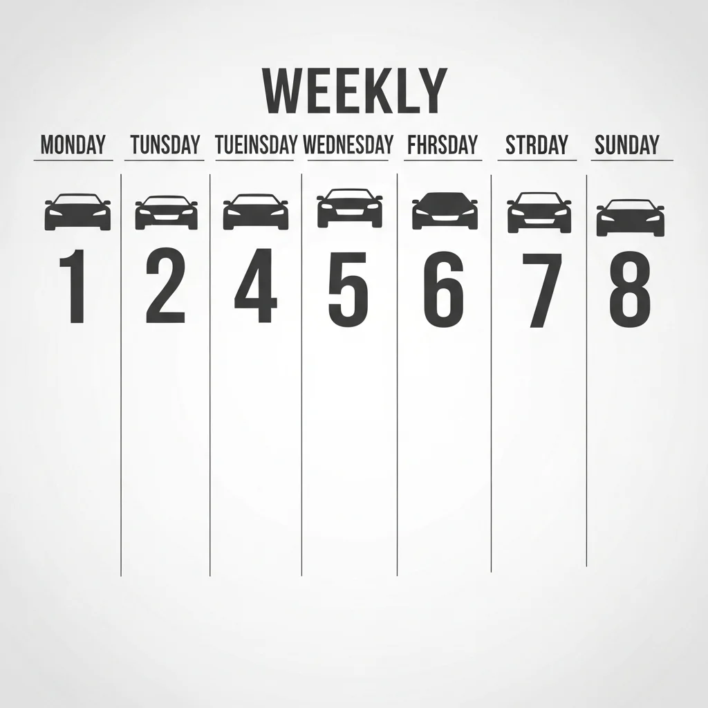 월요일부터 금요일까지! 요일별 운행 제한 번호표