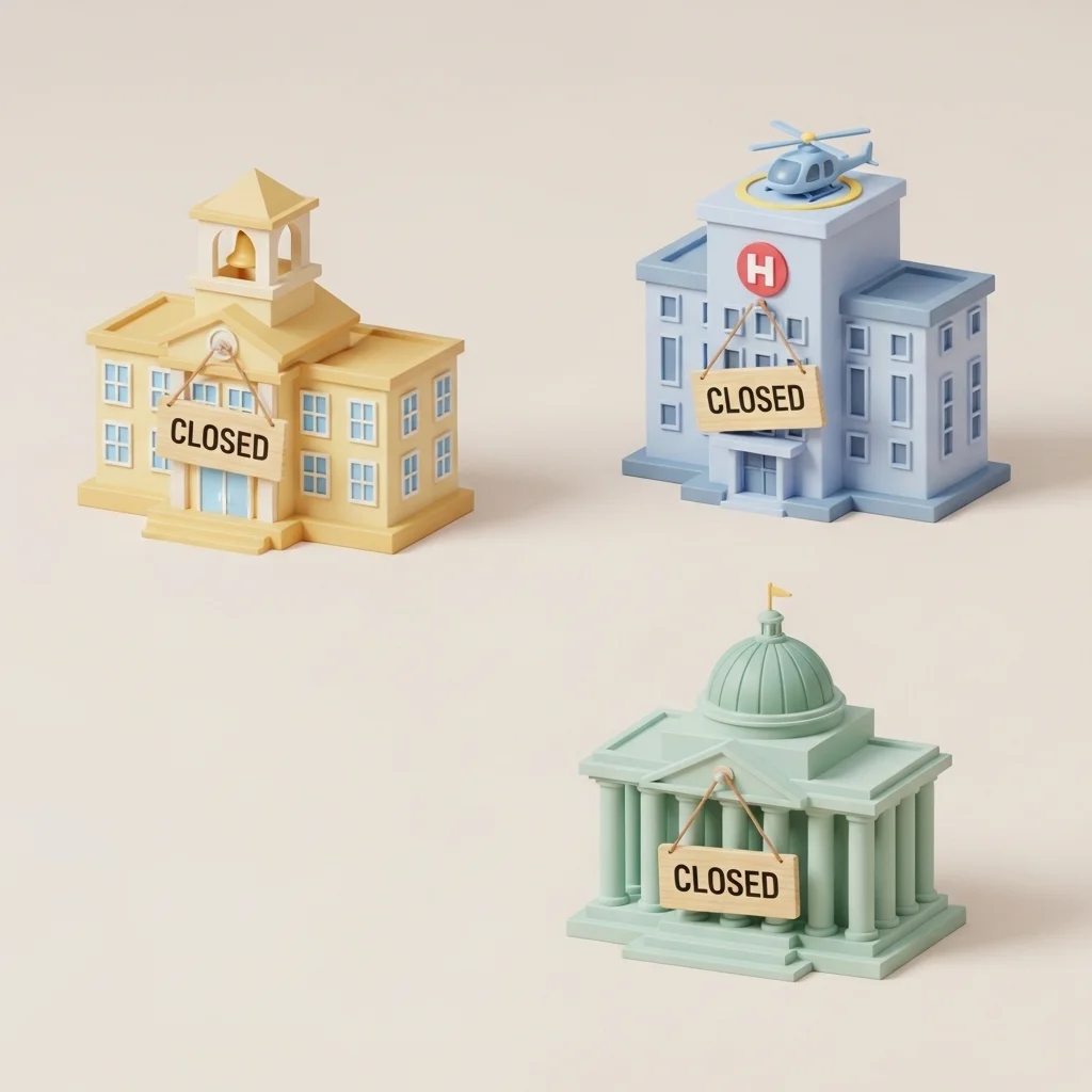 학교, 병원, 관공서별 휴무 여부 상세 안내