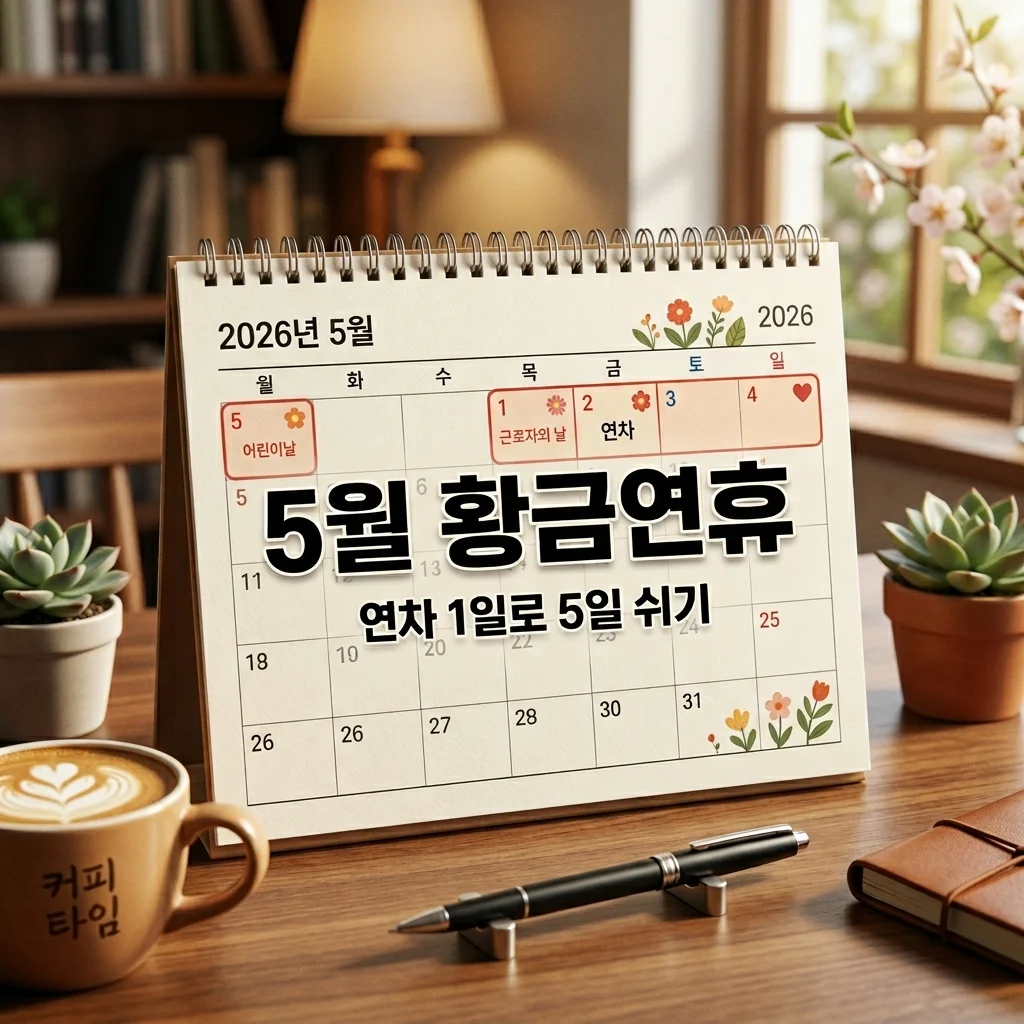 2026년 5월 황금연휴 전략! 5월 1일 공휴일 지정과 연차 사용법 확인