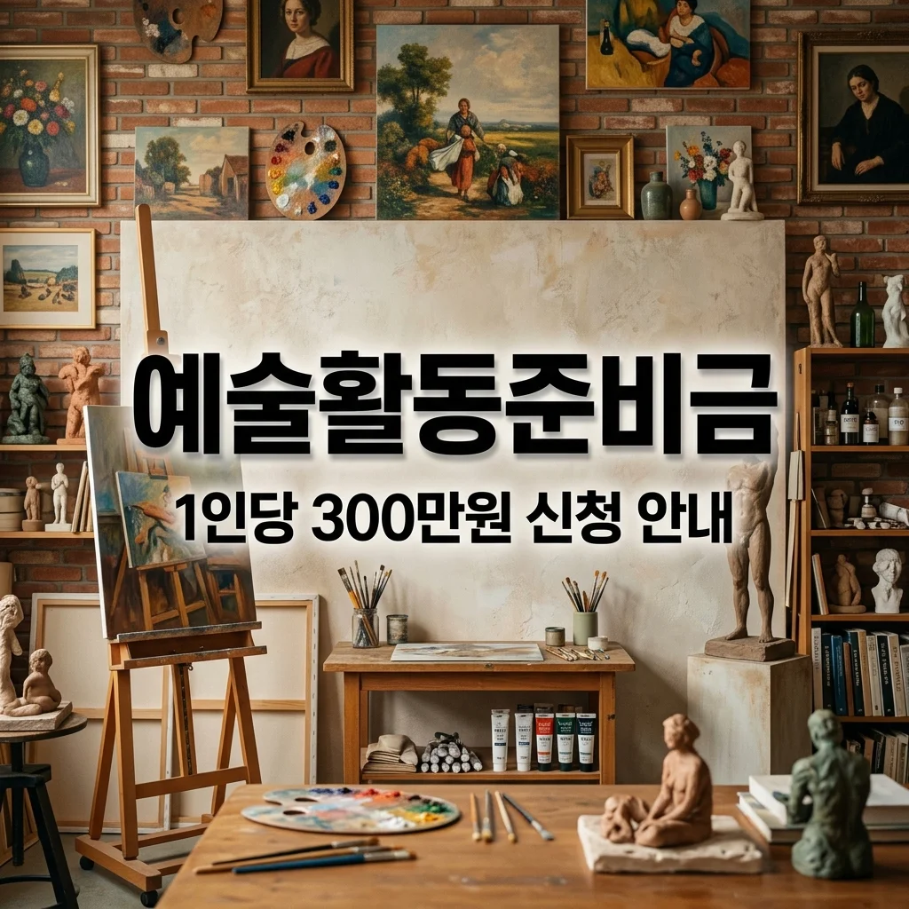 1인당 300만원 지급 2026 예술활동준비금 온라인 접수 및 제출 서류 안내