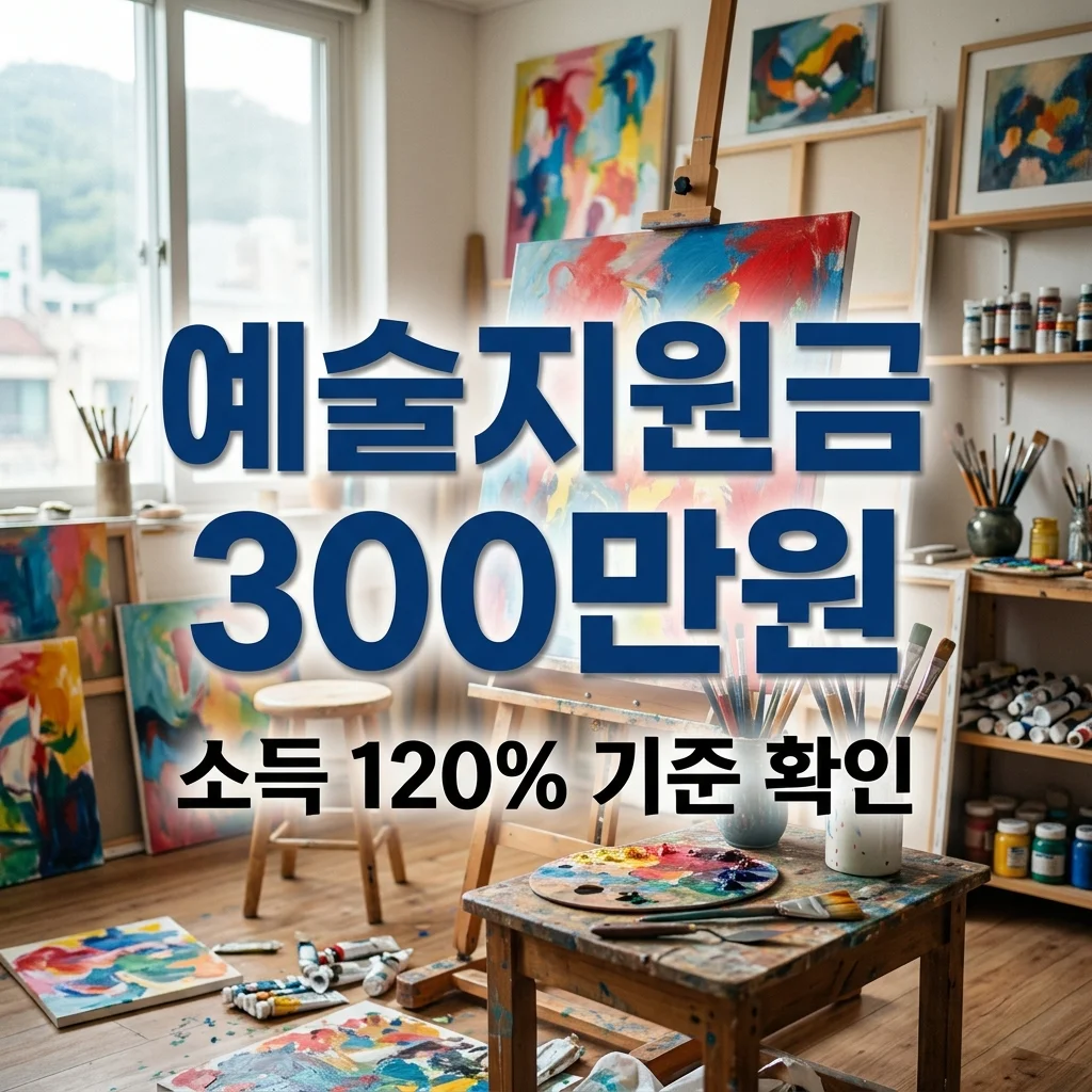 예술활동준비금 소득인정액 120% 이하 기준 및 대상 판별법 (2026)