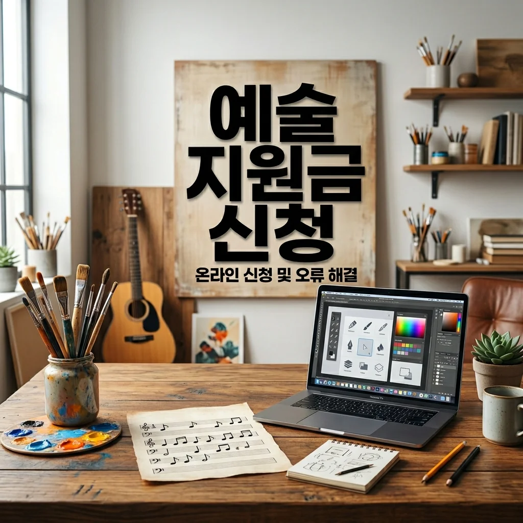 예술인 복지재단 예술활동준비금 온라인 신청 사이트 이용법 및 오류 해결