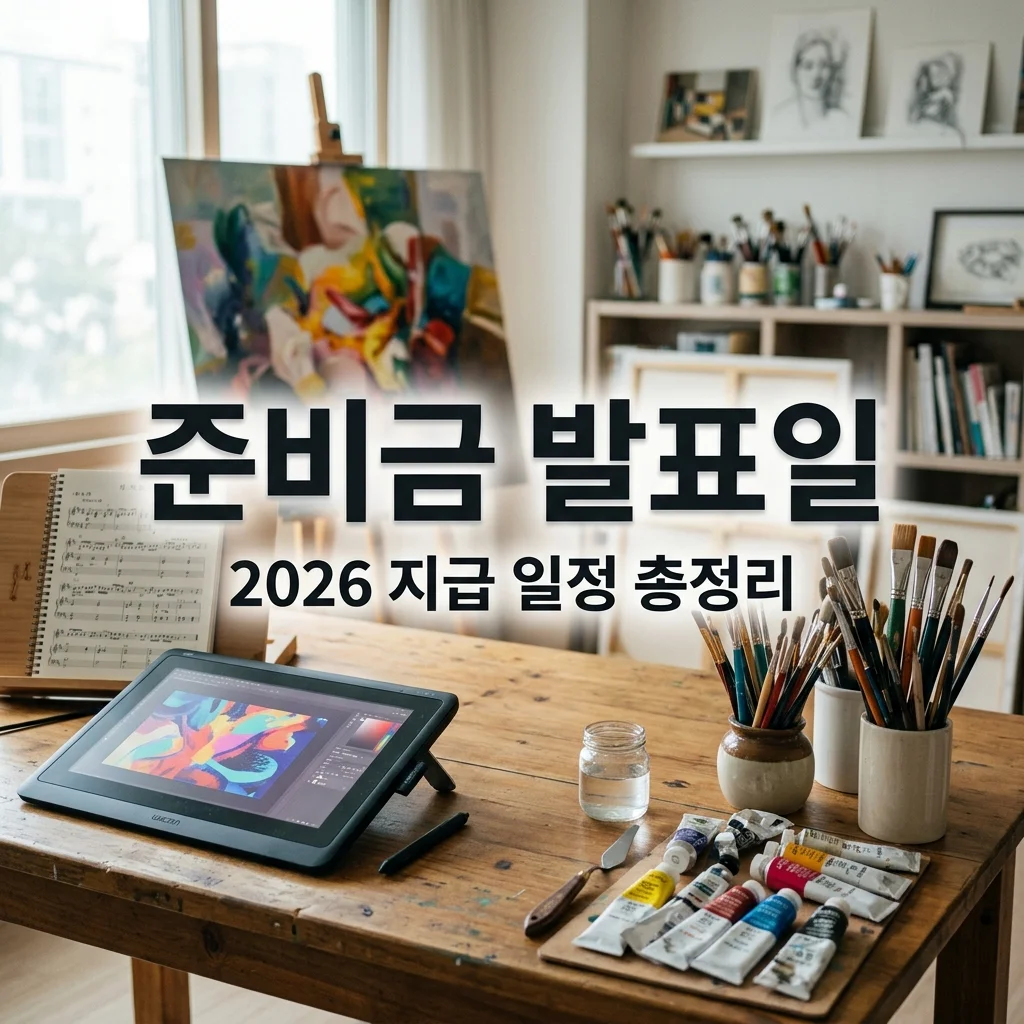 2026 예술활동준비금 선정 결과 발표일과 지급 시기 일정 총정리