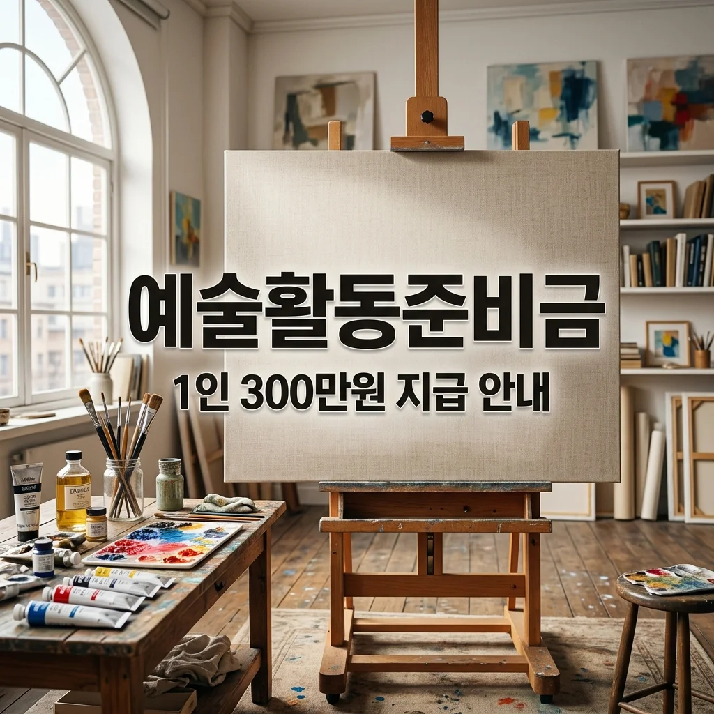2026 예술활동준비금 신청 기간 및 1인 300만원 지원 자격 총정리