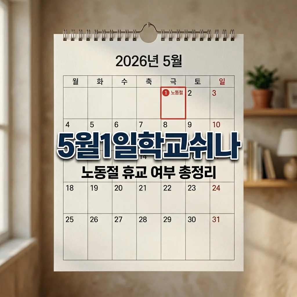 2026년 5월 1일 노동절 학교 쉬나요? 휴교 여부 및 공무원 휴무 총정리