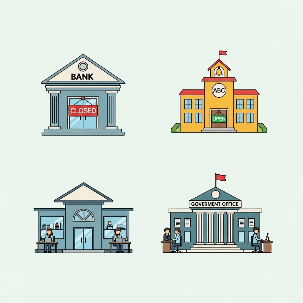 기관별 휴무 여부 한눈에 비교하기