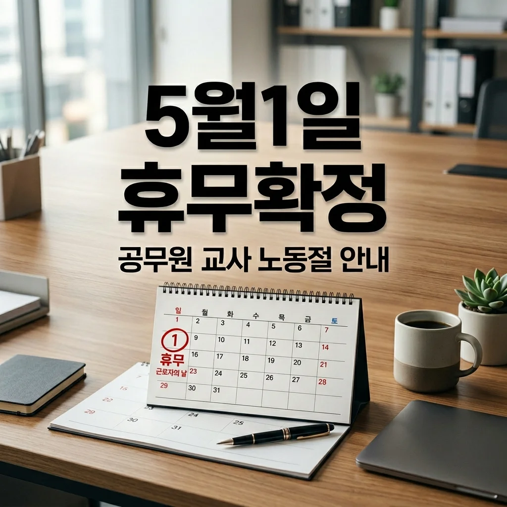 2026년 5월 1일 공무원 교사 휴무 확정 여부와 노동절 공휴일 총정리