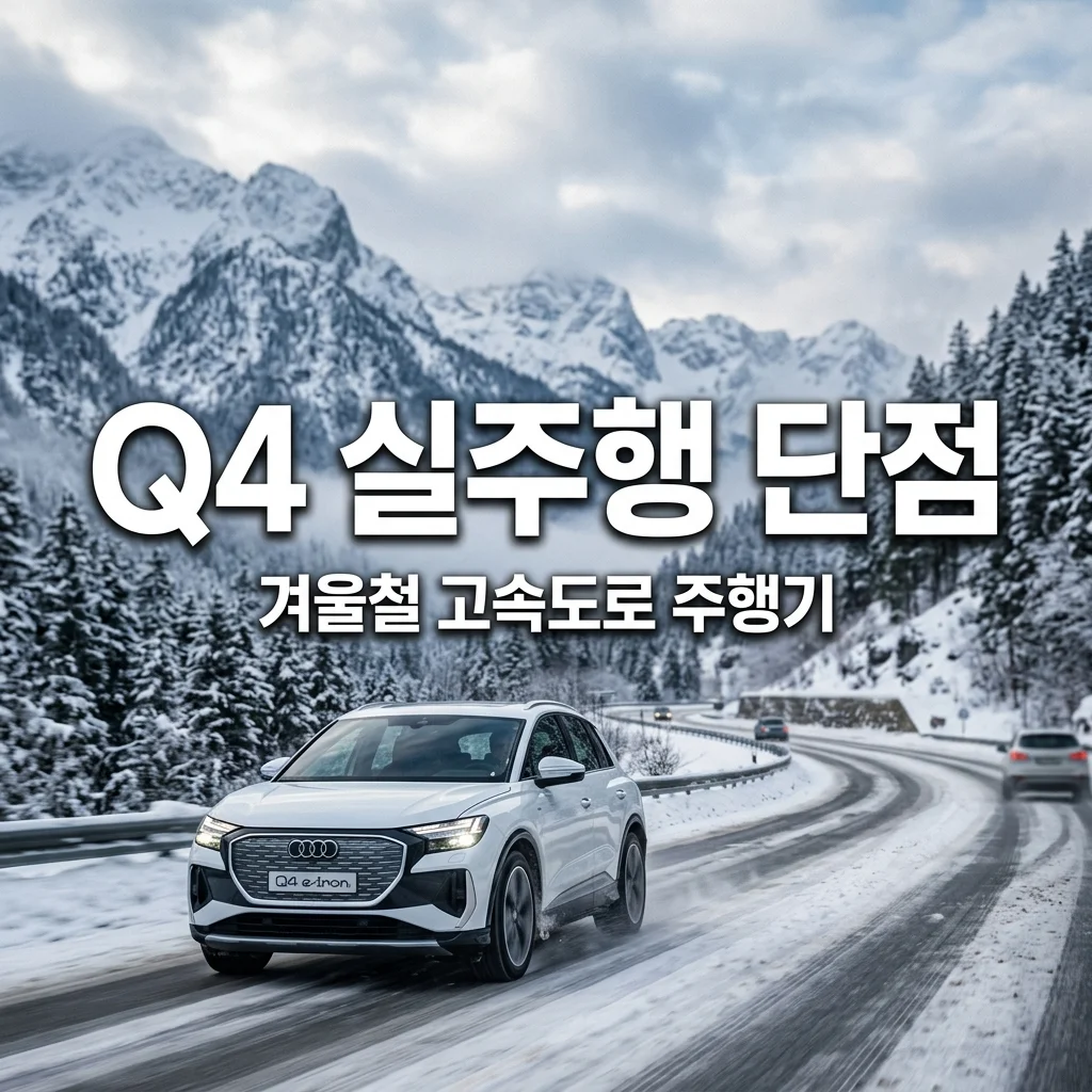 아우디 Q4 e트론 겨울철 고속도로 실주행거리와 오너들이 말하는 치명적 단점