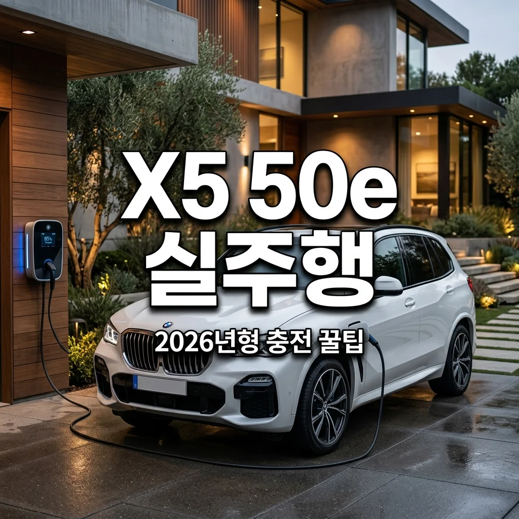 2026 BMW X5 50e 전기모드 실주행거리와 아빠들을 위한 충전 팁