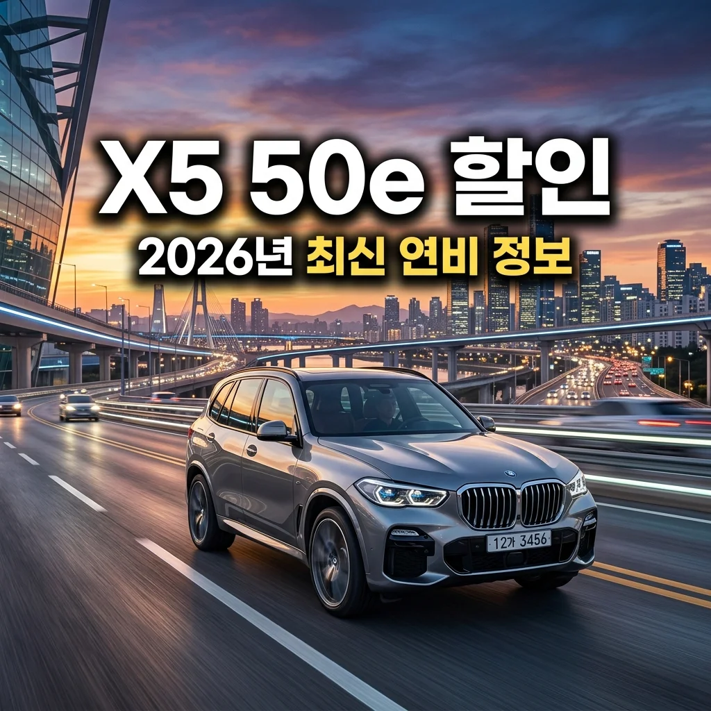 2026 BMW X5 50e M 스포츠 프로 프로모션 할인 가격 및 배터리 방전 시 고속도로 연비