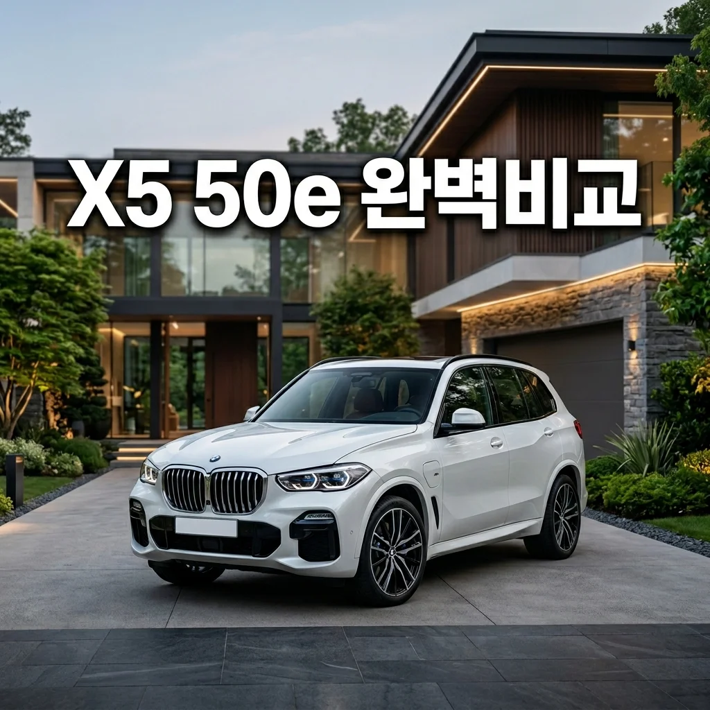 2026 BMW X5 50e 엠스포츠 vs 엑스라인 디자인 차이 및 4월 최대 할인 정보