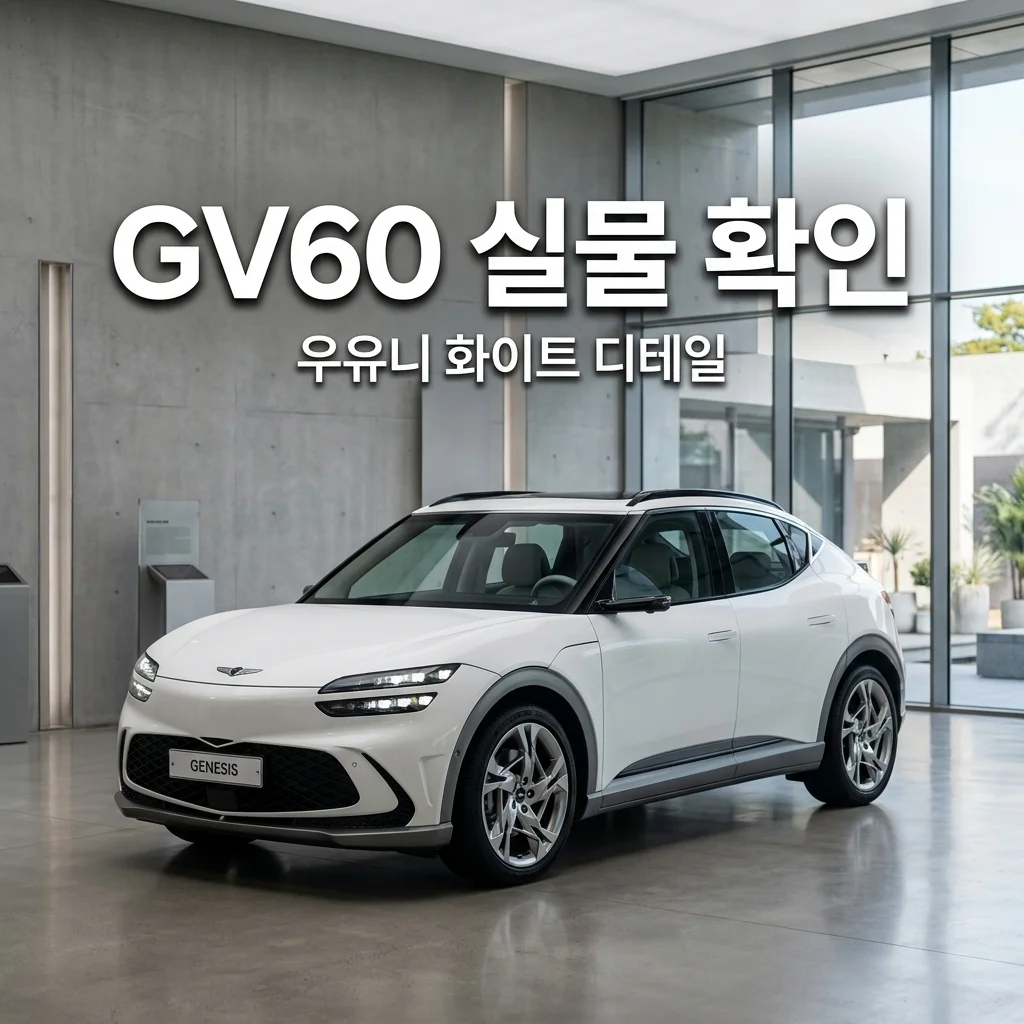 2025 GV60 페이스리프트 실물 후기: 우유니 화이트 색상과 실내 디테일 완벽 분석