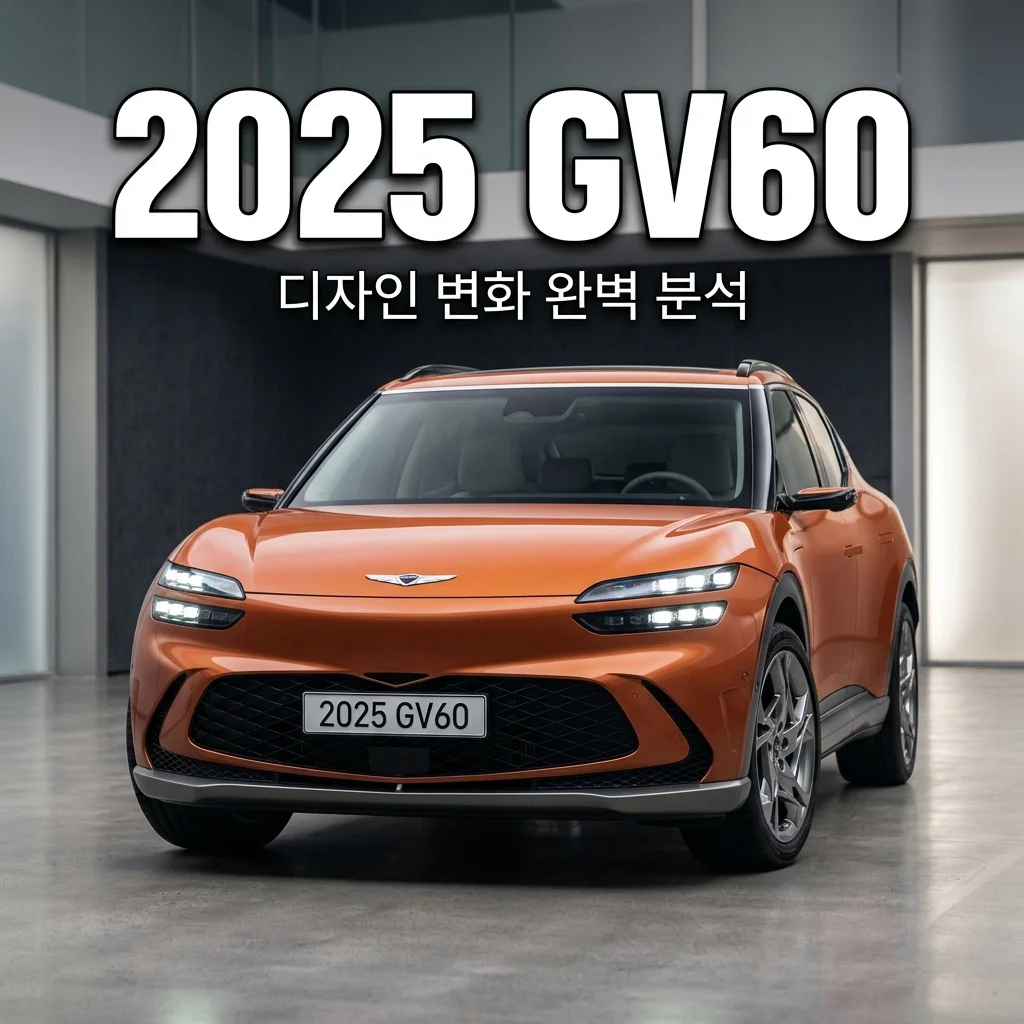 2025 GV60 페이스리프트 포토 갤러리: 디자인 차이점 및 휠 옵션 분석