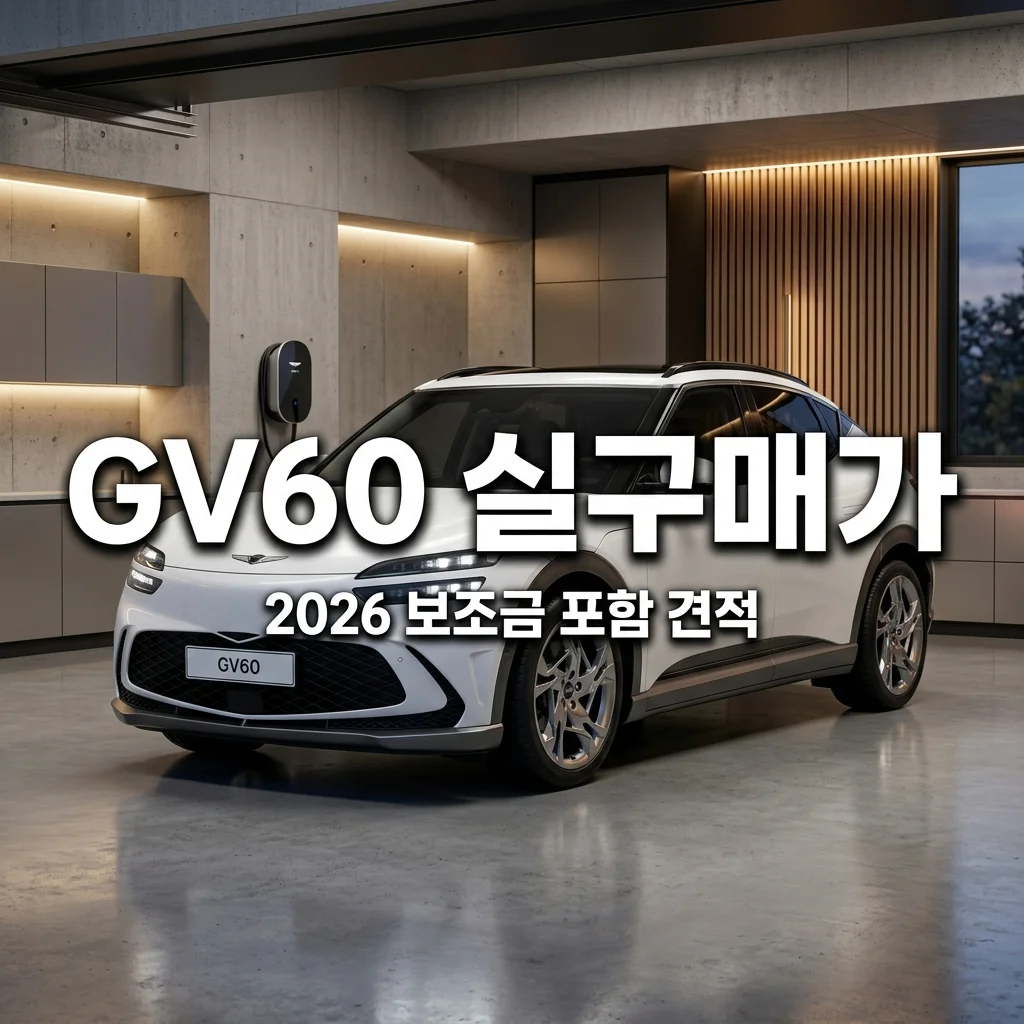 2025 GV60 스탠다드 2륜 2026년 보조금 확정! 지역별 실구매가 및 취등록세 모의견적 총정리