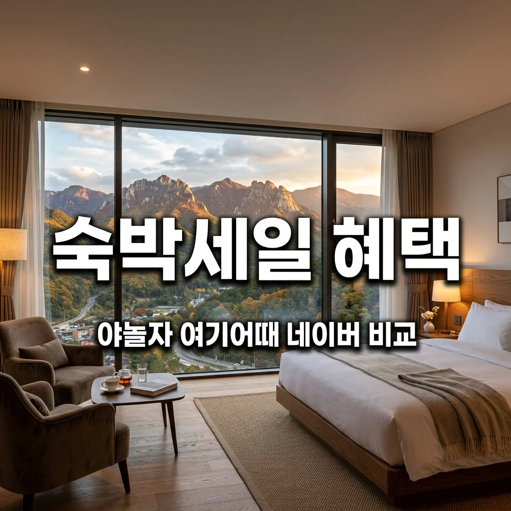 2026 숙박세일페스타 혜택 비교: 야놀자·여기어때·네이버 추가 할인 총정리