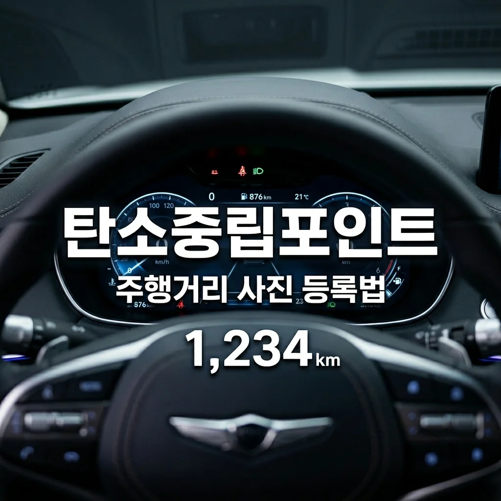 2026 탄소중립포인트 자동차 재참여 방법: 주행거리 사진 등록 주의사항