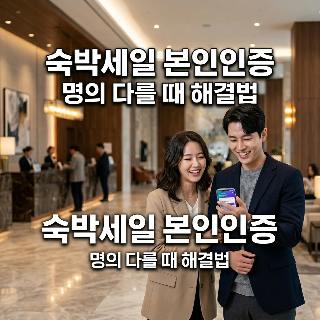 숙박세일페스타 본인인증 명의 다를 때 해결법 및 동반자 규정 완벽 가이드