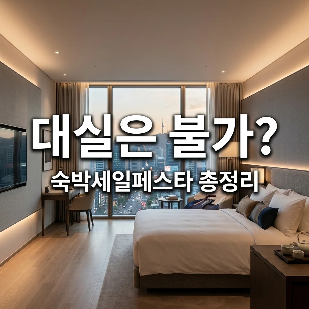 숙박세일페스타 대실 불가? 적용 안 되는 상품 및 사용법 총정리