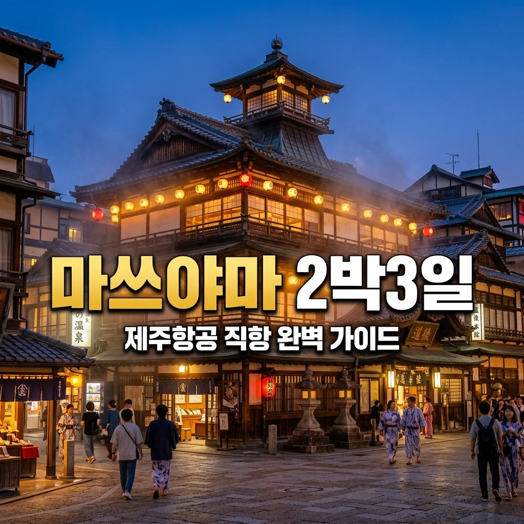 마쓰야마 2박3일 여행 코스: 제주항공 직항 셔틀버스 및 료칸 추천