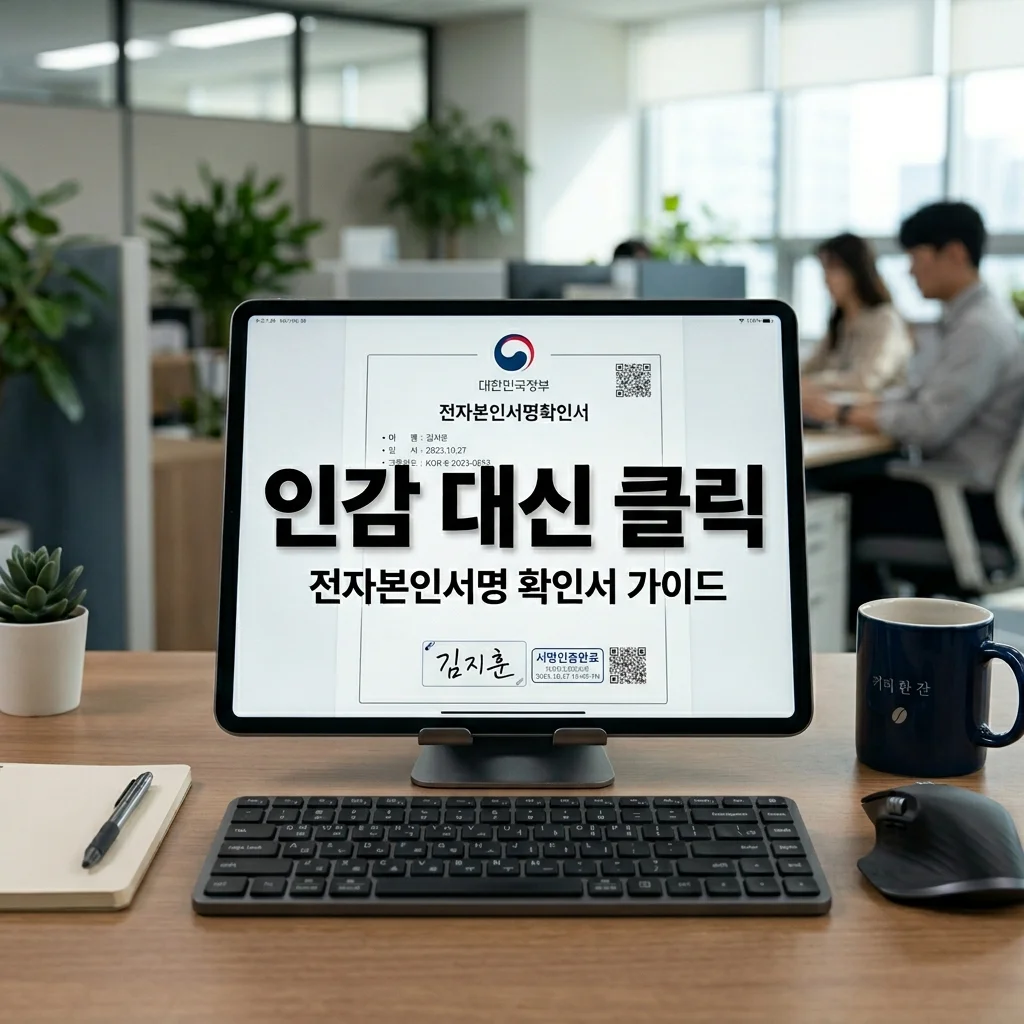 인감증명서 온라인 발급 대신? 전자본인서명확인서 신청 및 법적 효력 (2026)
