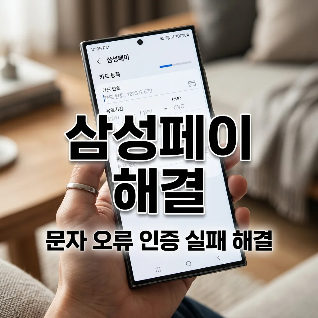 삼성페이 카드 등록 오류 본인 인증 실패 및 알뜰폰 문자 안옴 해결법