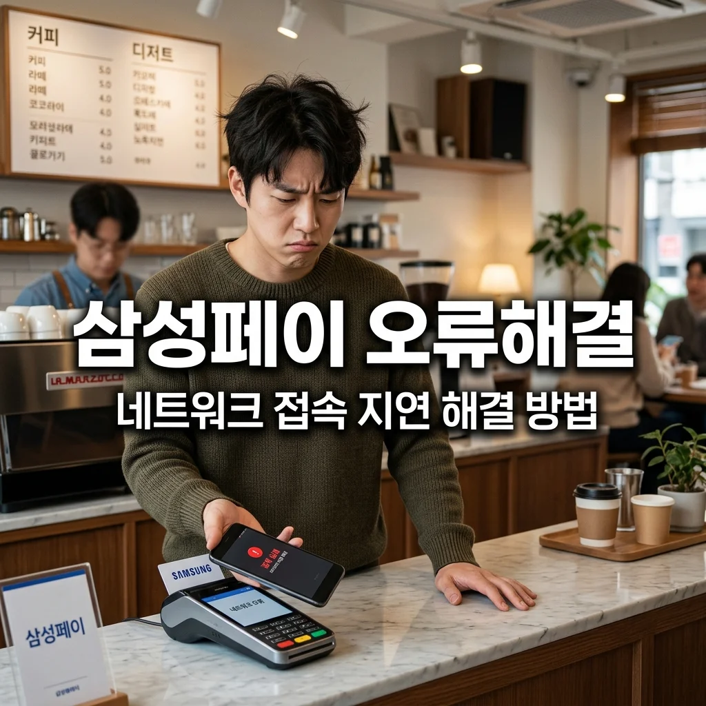 삼성페이 네트워크 접속 지연 오류 해결법! 와이파이 해제 필수 이유