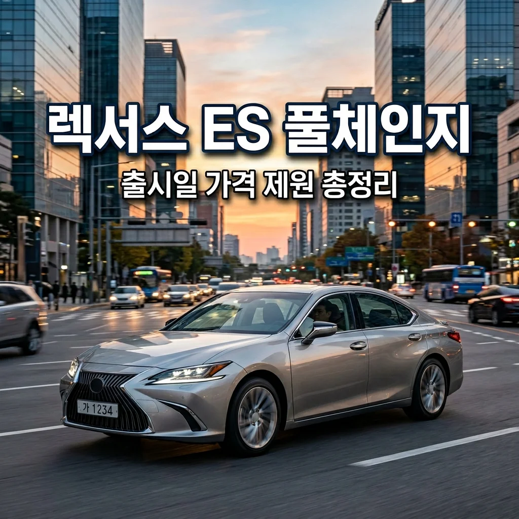 렉서스 ES300h 풀체인지 국내 출시일 가격, 8세대 신형 제원 총정리