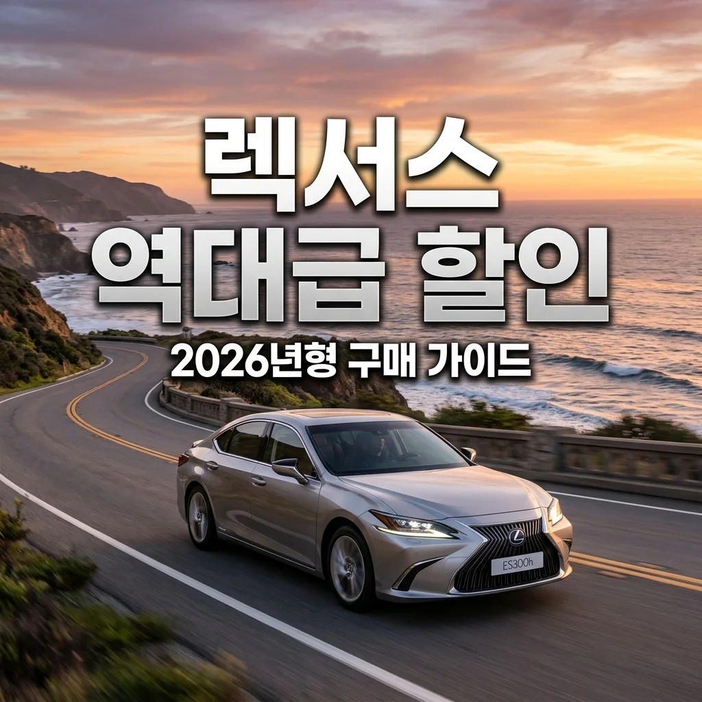 2026 렉서스 ES300h 할인 및 프로모션 조건 완벽 정리, 지금 사야 할 이유