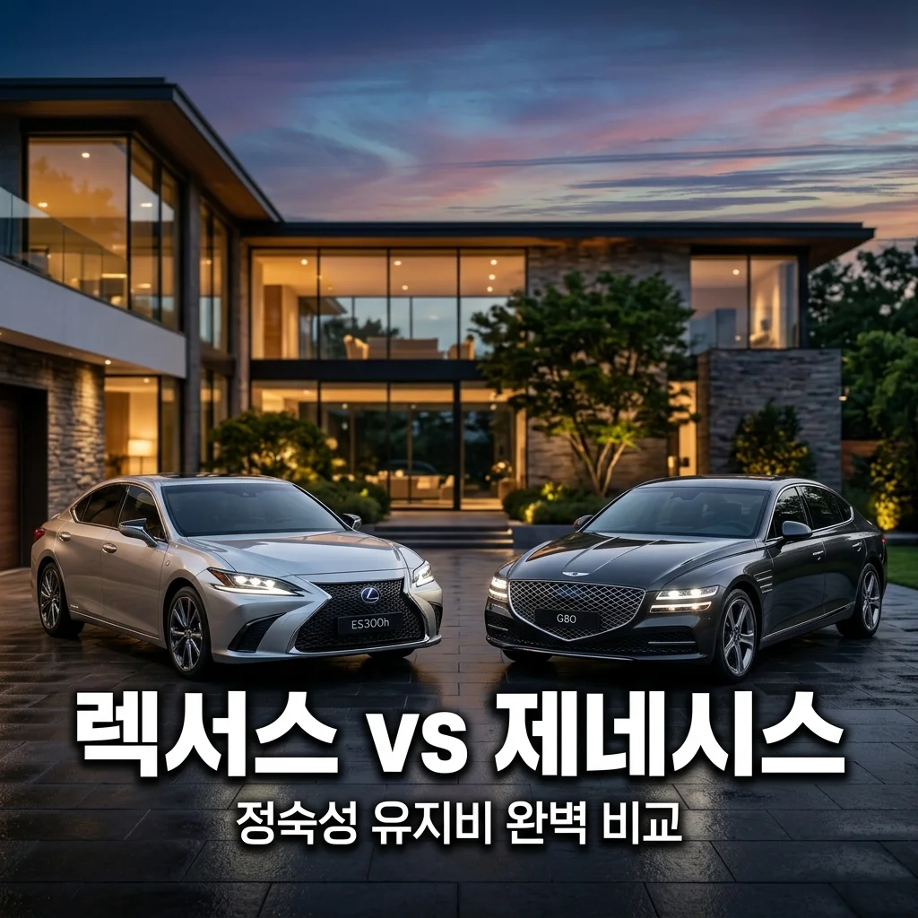 렉서스 ES300h vs 제네시스 G80 하이브리드 비교, 정숙성과 유지비 승자는?