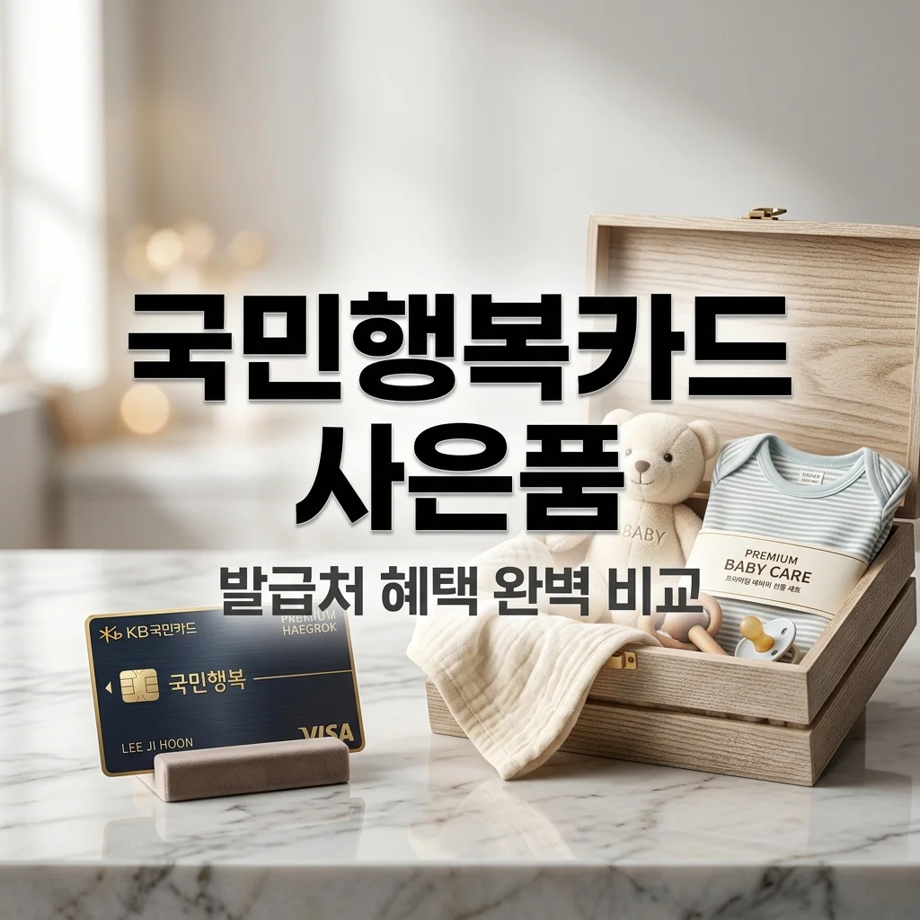 국민행복카드 사은품 대박 발급처 혜택 비교 (2026 최신)